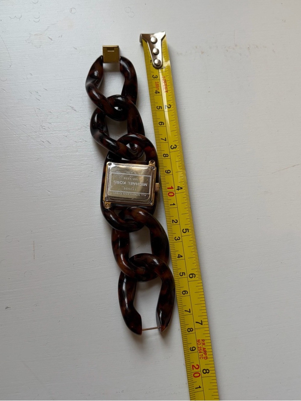 Michael Kors Tortoise Shell Quartz Analog Bracelet Watch w/ New Battery MK-4239 - Picture 11 of 11